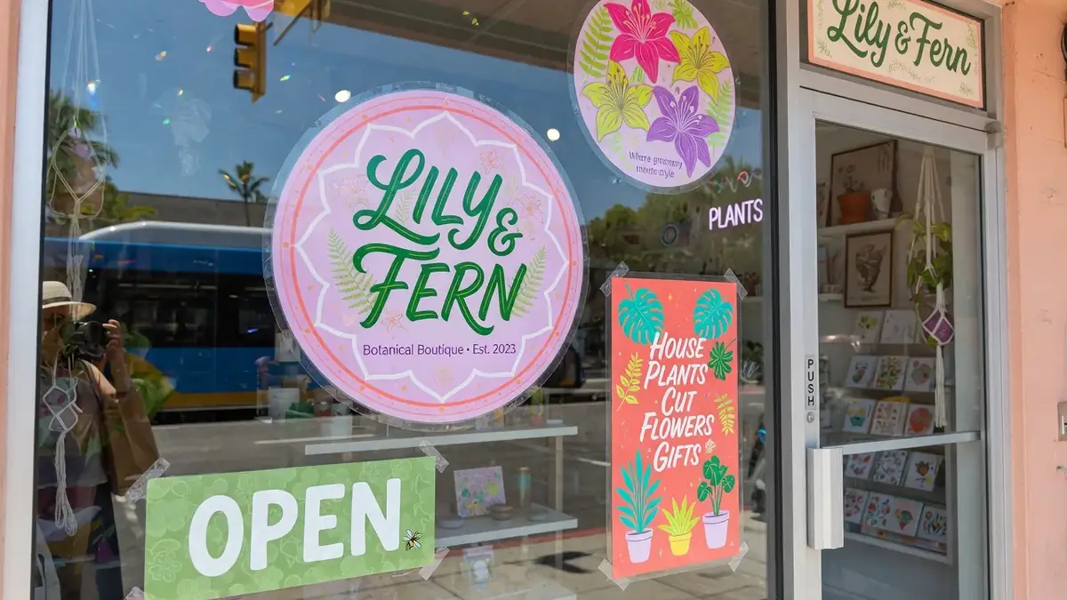 Window Cling example